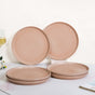 Costola Ceramic Dinner Plate Set Of 6 Pink 10 Inch