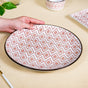 Kaleido Ceramic Dinner Plate Set Of 4 Pink 11 Inch