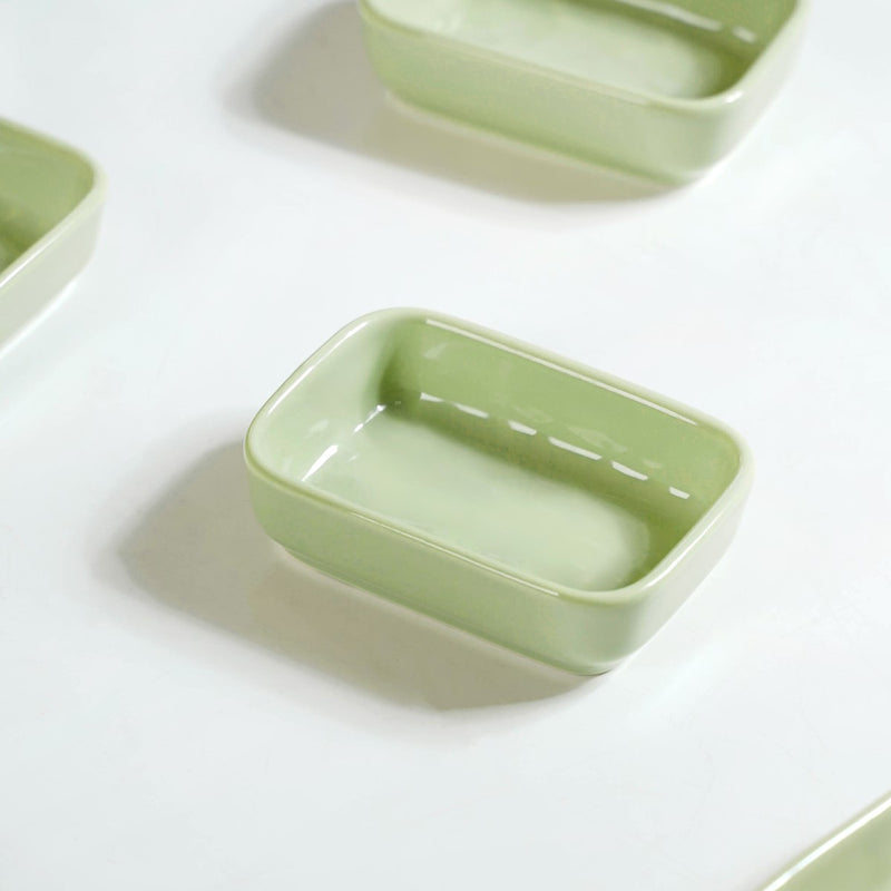 Textured Dip Bowl Sage Green Set Of 4 100ml - Dip bowls, mini bowls, ceramic dip bowls, dip bowls set