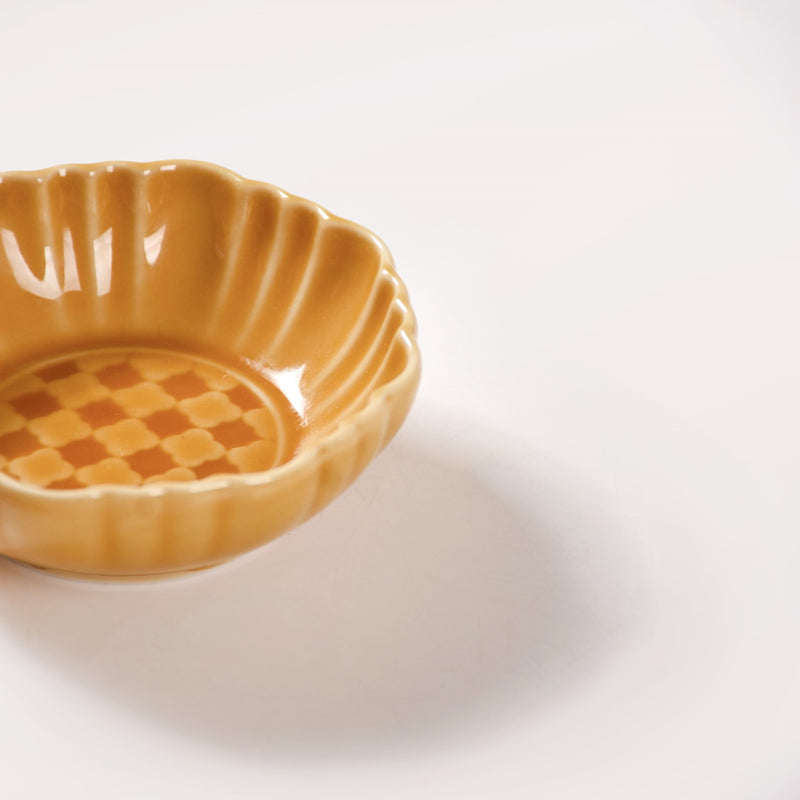 Luxury Ceramic Dip Bowls Set Of 4 Yellow Ochre 50ml - Dip bowls, mini bowls, ceramic dip bowls, dip bowls set