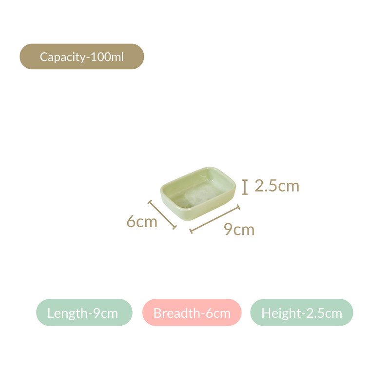 Textured Dip Bowl Sage Green Set Of 4 100ml - Dip bowls, mini bowls, ceramic dip bowls, dip bowls set