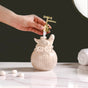 Beige Bird Design Ceramic Liquid Dispenser