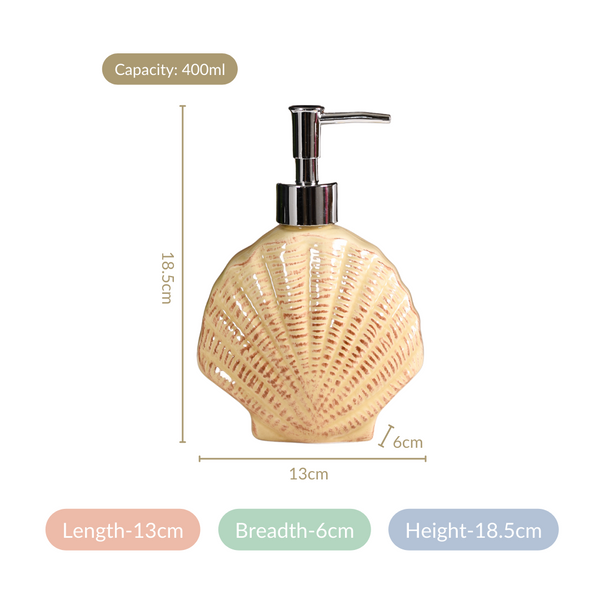Beach Seashell Ceramic Soap Dispenser Online - Premium Dispenser | Nestasia