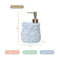 Blue 2 In 1 Ceramic Dispenser With Toothbrush Holder