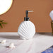 White Ceramic Seashell Soap Dispenser