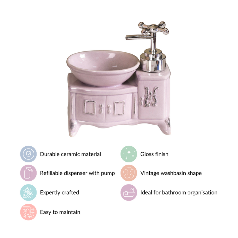 Lavender Sink Shaped Soap Dispenser
