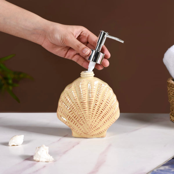 Beach Seashell Ceramic Soap Dispenser Online - Premium Dispenser | Nestasia