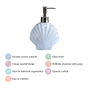 Blue Ceramic Seashell Liquid Dispenser