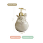 Bird Ceramic Embossed Liquid Soap Dispenser Pastel Green