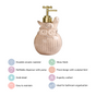 Beige Bird Design Ceramic Liquid Dispenser