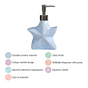 Starfish Ceramic Soap Dispenser Blue