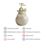 Bird Ceramic Embossed Liquid Soap Dispenser Pastel Green