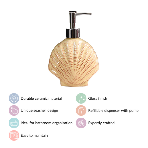 Beach Seashell Ceramic Soap Dispenser Online - Premium Dispenser | Nestasia