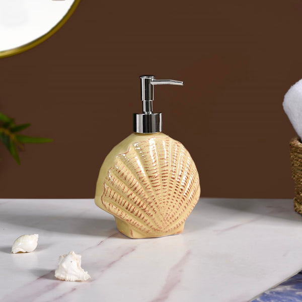 Beach Seashell Ceramic Soap Dispenser