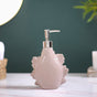 Taupe Leaf Shaped Ceramic Soap Dispenser