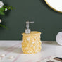 Premium Ceramic Soap Dispenser With Toothbrush Holder Yellow