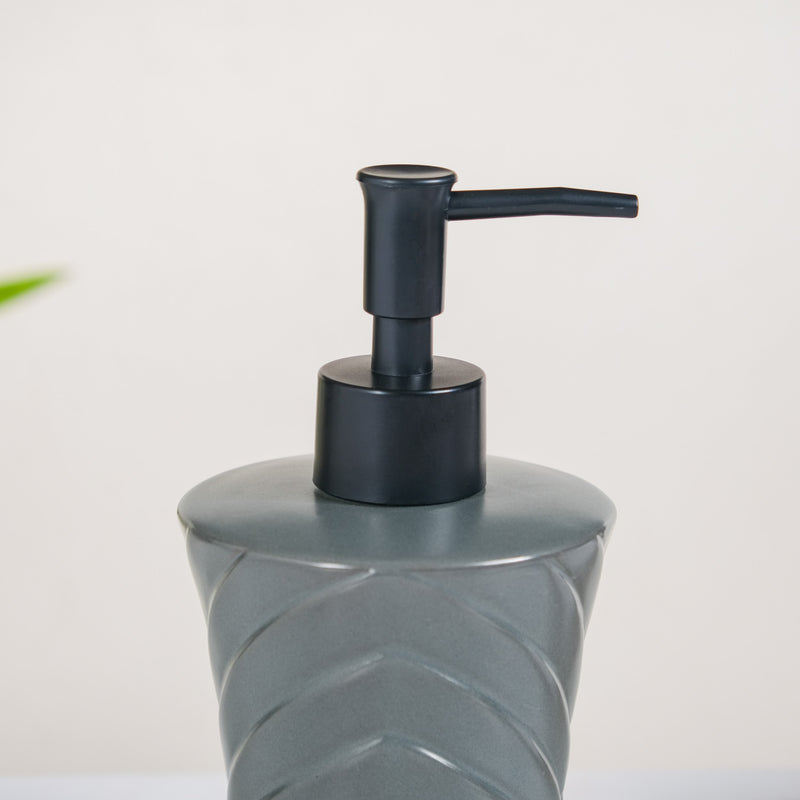 Modern Zigzag Soap Dispenser Grey 300ml