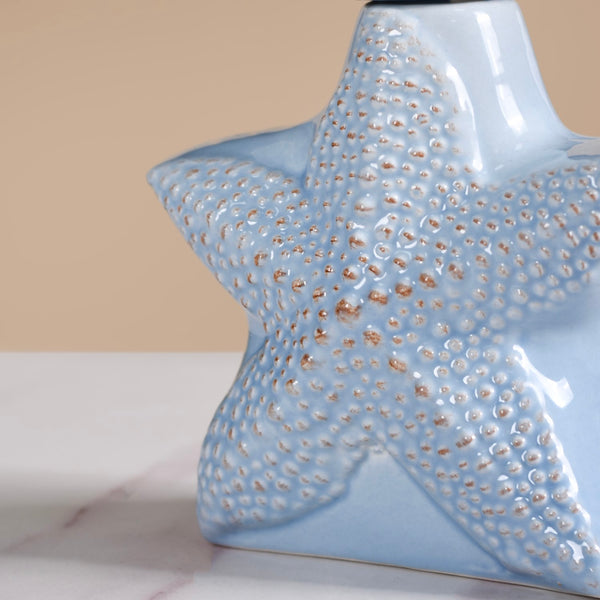 Starfish Ceramic Soap Dispenser Blue