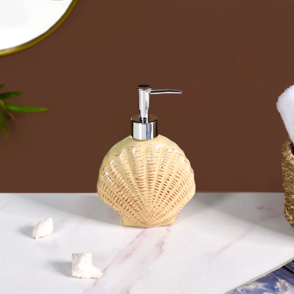 Beach Seashell Ceramic Soap Dispenser