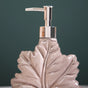 Taupe Leaf Shaped Ceramic Soap Dispenser