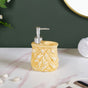 Premium Ceramic Soap Dispenser With Toothbrush Holder Yellow