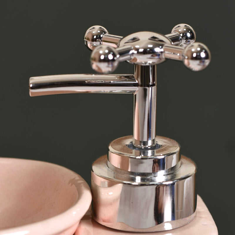 Sink With Tap Ceramic Soap Dispenser Peach