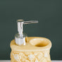 Premium Ceramic Soap Dispenser With Toothbrush Holder Yellow