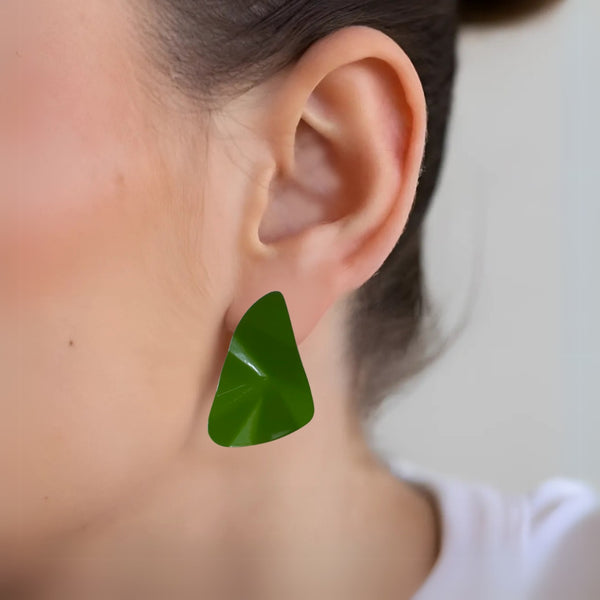 Distressed Green Earrings