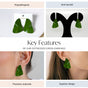 Distressed Green Earrings