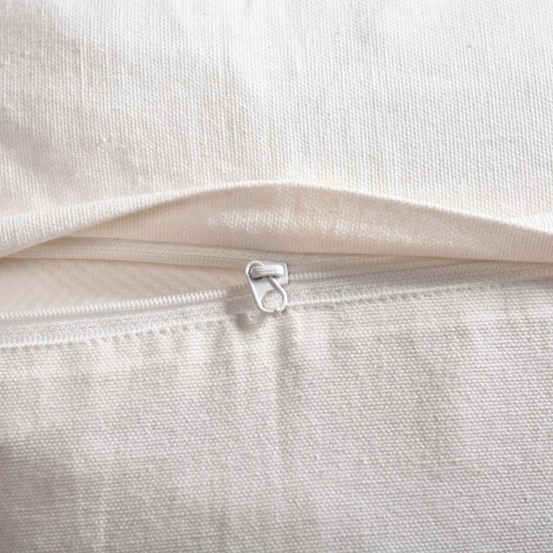 Dog Embroidered Cotton Cushion Cover With Tassels 42x42cm