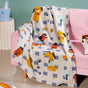 Dog Park Knitted Cotton Throw Blanket For Kids 155x132cm