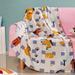 Dog Park Knitted Cotton Throw For Kids 155x132cm