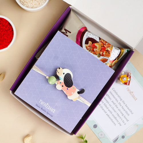 Doggo Rakhi Gift Box With Dry Fruits 