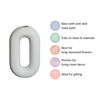 Donut Oval Ceramic Vase White