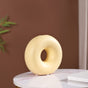 Donut Vase Pastel Yellow- Round Donut Vase, Yellow Ceramic Vase, Decorative Donut Vase, Modern Yellow Vase, Ceramic Round Vase