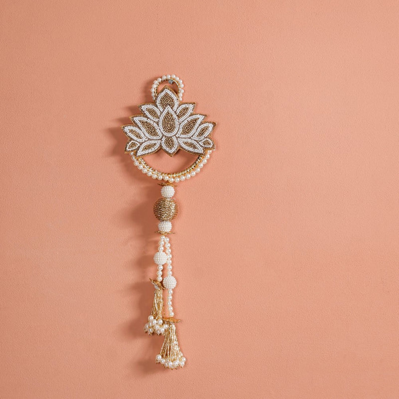 Lotus Door Hanging Set of 2 White