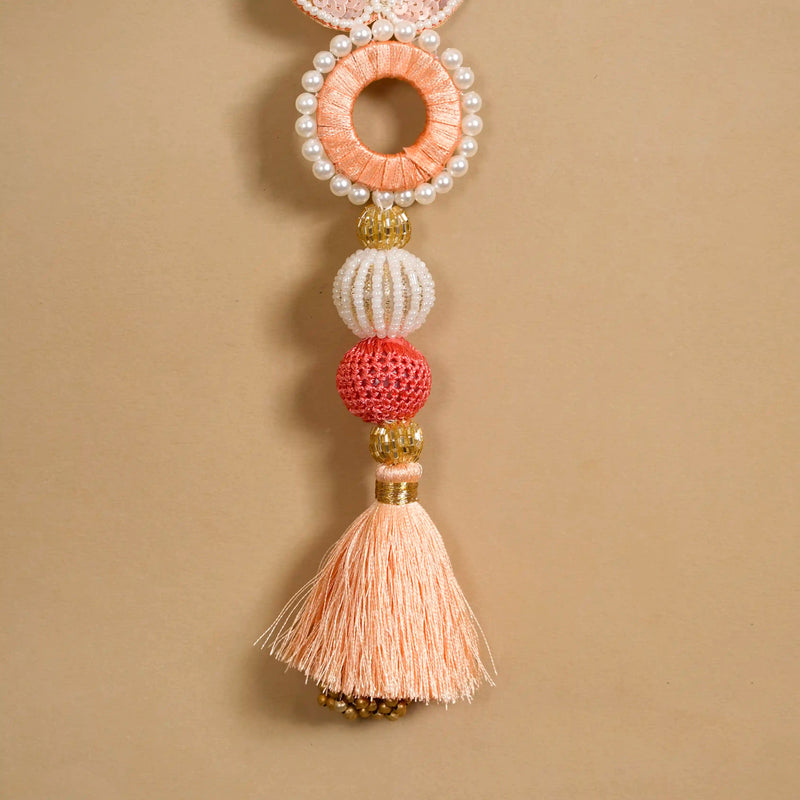 Handcrafted Butterfly Door Hanging Peach Set of 2