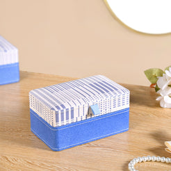 Dots And Dash Portable Jewellery Box With Mirror