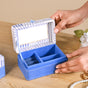 Dots And Dash Portable Jewellery Box With Mirror