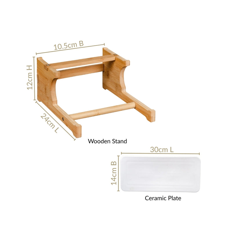 Double Layer Ceramic Dessert Platter