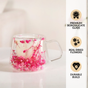 Double Walled Pink Flowers Coffee Mug Set Of 2 180ml