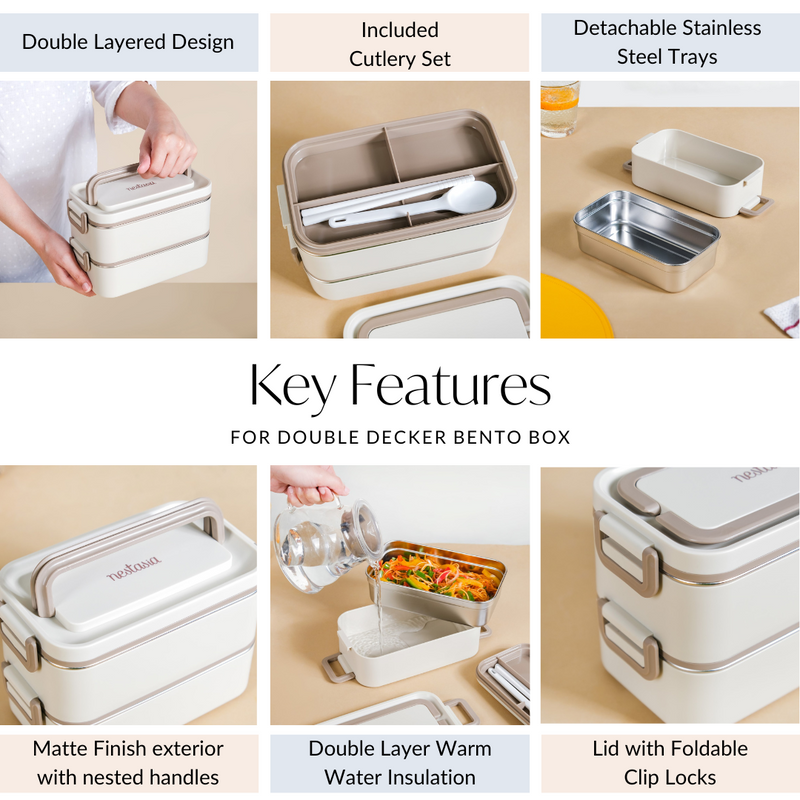 Bento Tiffin Box For Kids Beige 2000ml