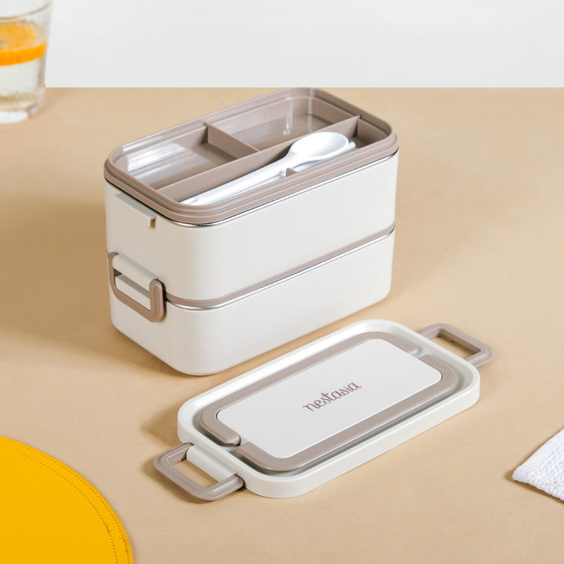 Bento Tiffin Box For Kids Beige 2000ml