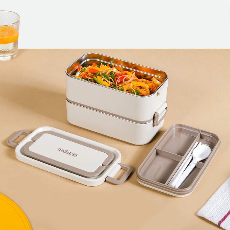 Bento Tiffin Box For Kids Beige 2000ml