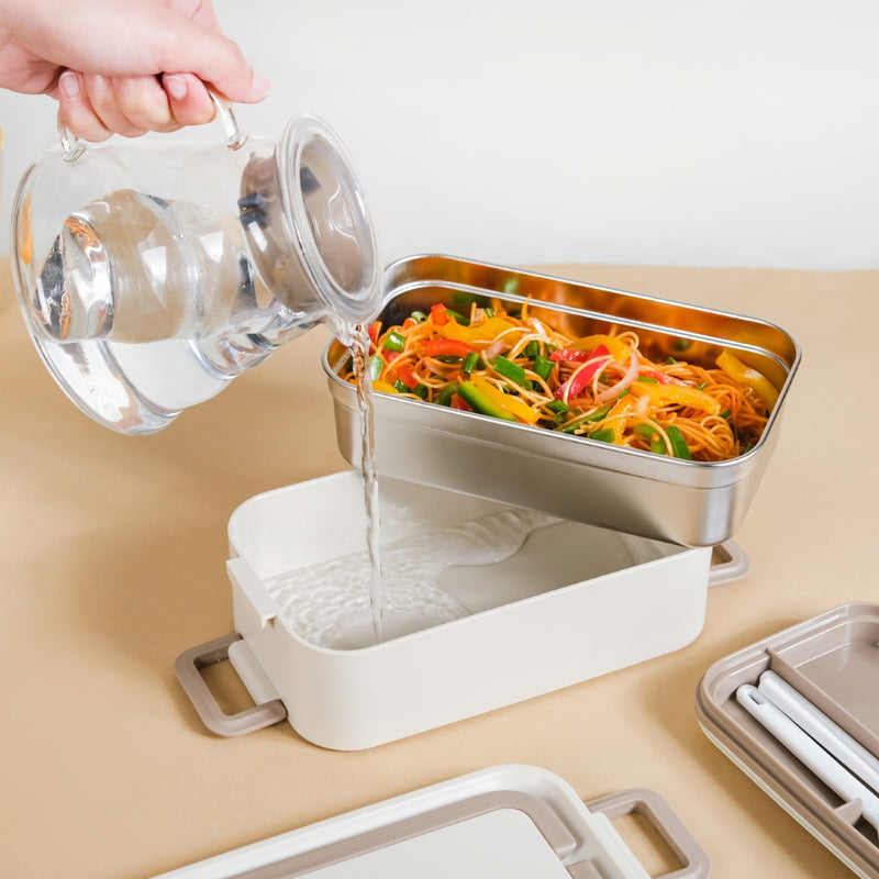 Bento Tiffin Box For Kids Beige 2000ml