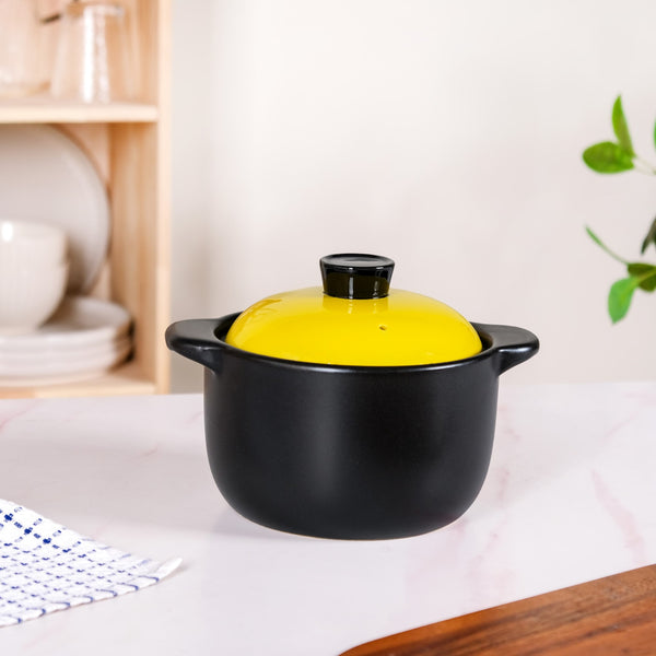 Double Handle Stoneware Ceramic Tureen Soup Pot 1600ml