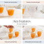 Double Walled Borosilicate Tumblers Set Of 4 250ml