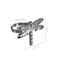 Dragonfly Pure Brass Napkin Ring With Silver Polish Set Of 6