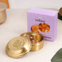 Daisy Brass Mukhwas Storage Box – Vintage Style with Secure Lid