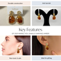 Marble Veil Dangle Earrings Amber